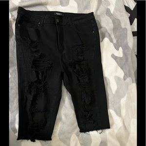 Forever21  Distressed Bermuda shorts.